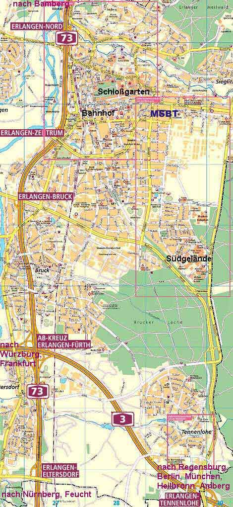 Übersichtsplan Erlangen
